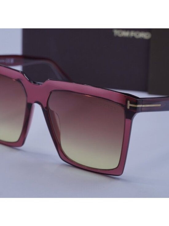 Tom Ford FT0764 69T Sabrina Square Sunglasses - Bordeaux main image 7